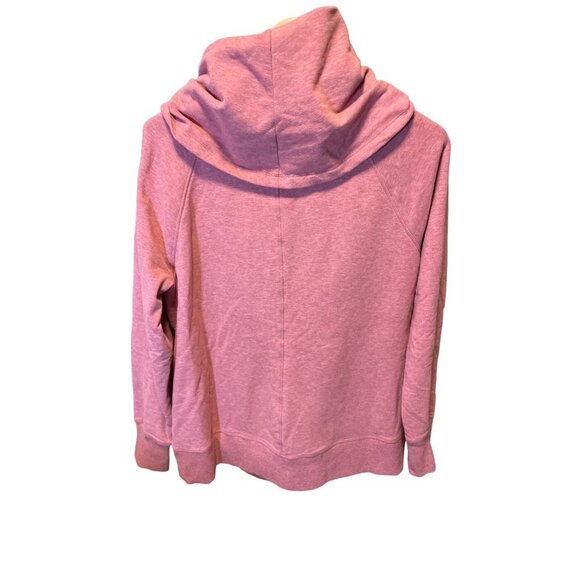 LL Bean Dark Pink Pullover Cowl Neck Long Sleeve Top Sz XLP - Picture 2 of 9